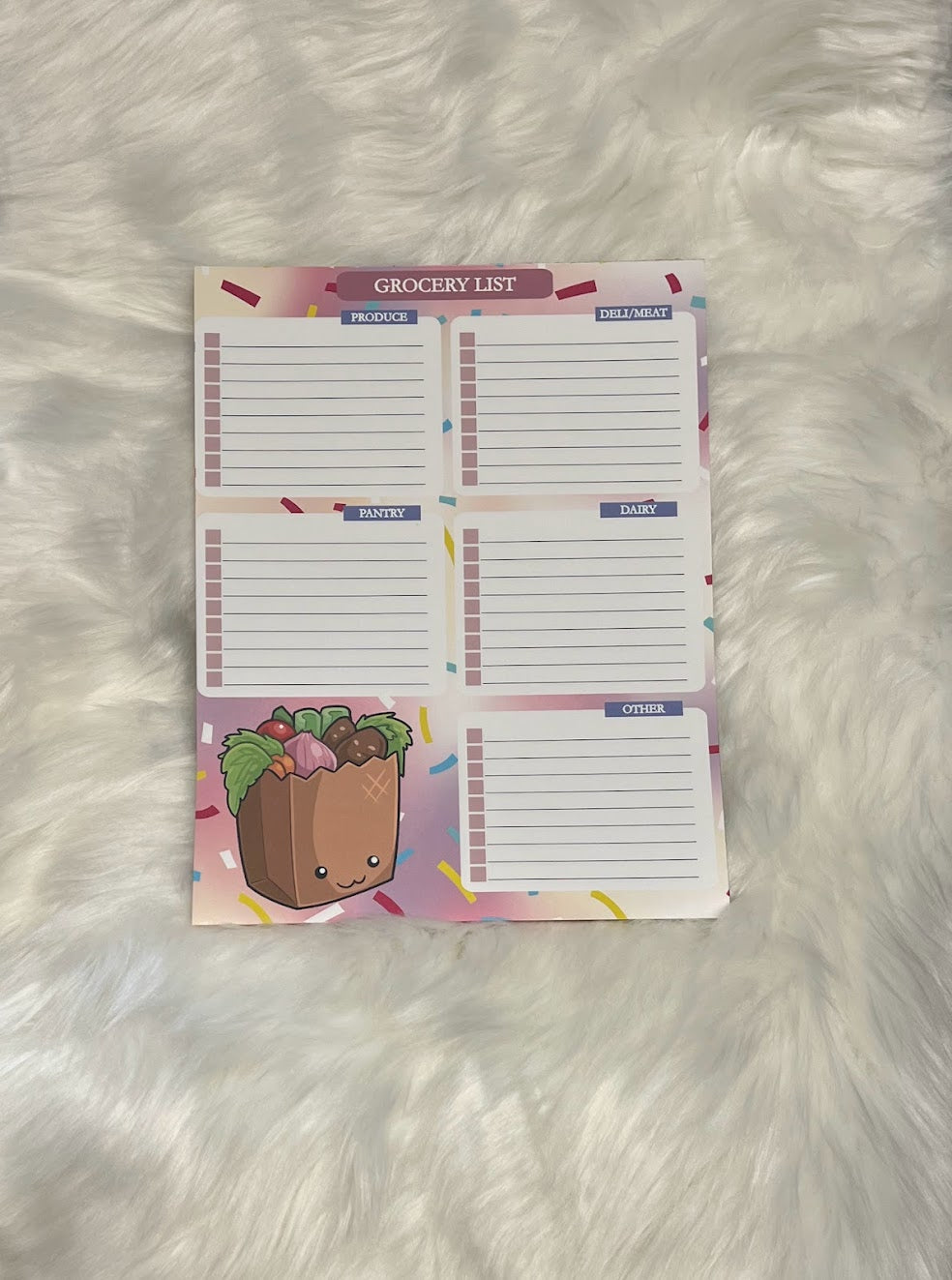 Grocery List Notepad