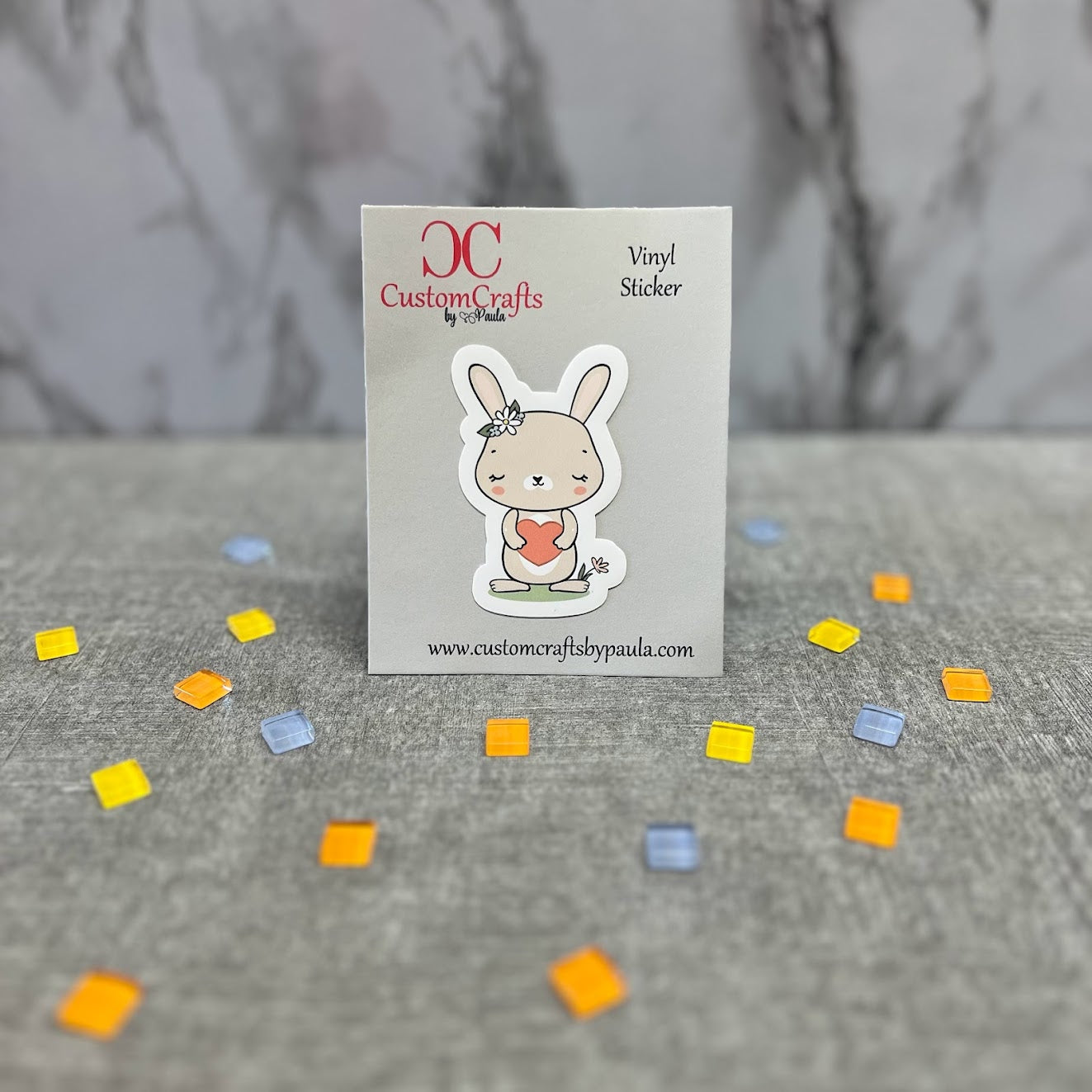 Cute Bunny Sticker, Laptop Sticker, Phone Case Sticker, Notebook Sticker