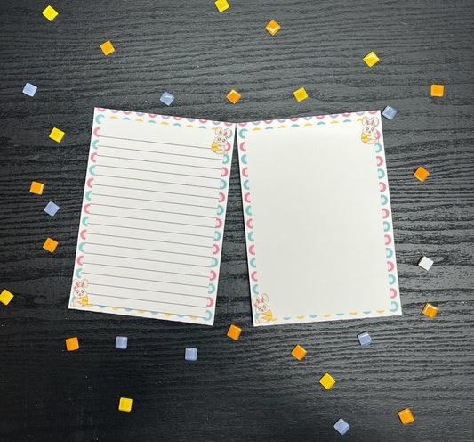 5 x 7, Easter Bunny Memo pad, cute notepad, Planner Accessories, Journal Scrapbooking, Handmade Stationery, Notes