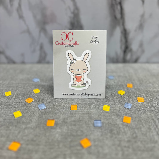 Cute Bunny Sticker, Laptop Sticker, Phone Case Sticker, Notebook Sticker
