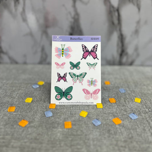Butterflies Sticker Sheet, Cute Planner Stickers, Journal Stickers